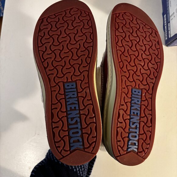 NIB Birkenstock Memphis High Shearling Lined Chestnut Brown EU 38 - Picture 5 of 6